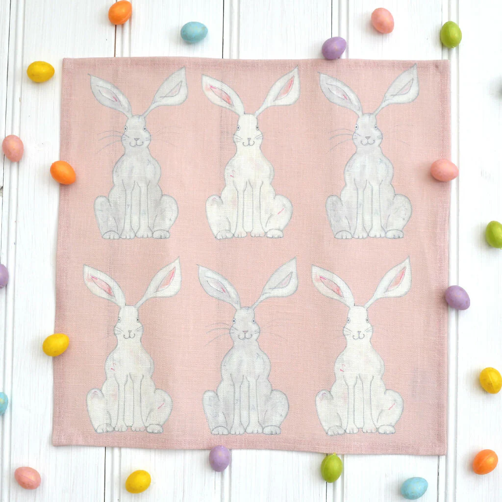 Easter Rabbit Linen Napkins - Image 7