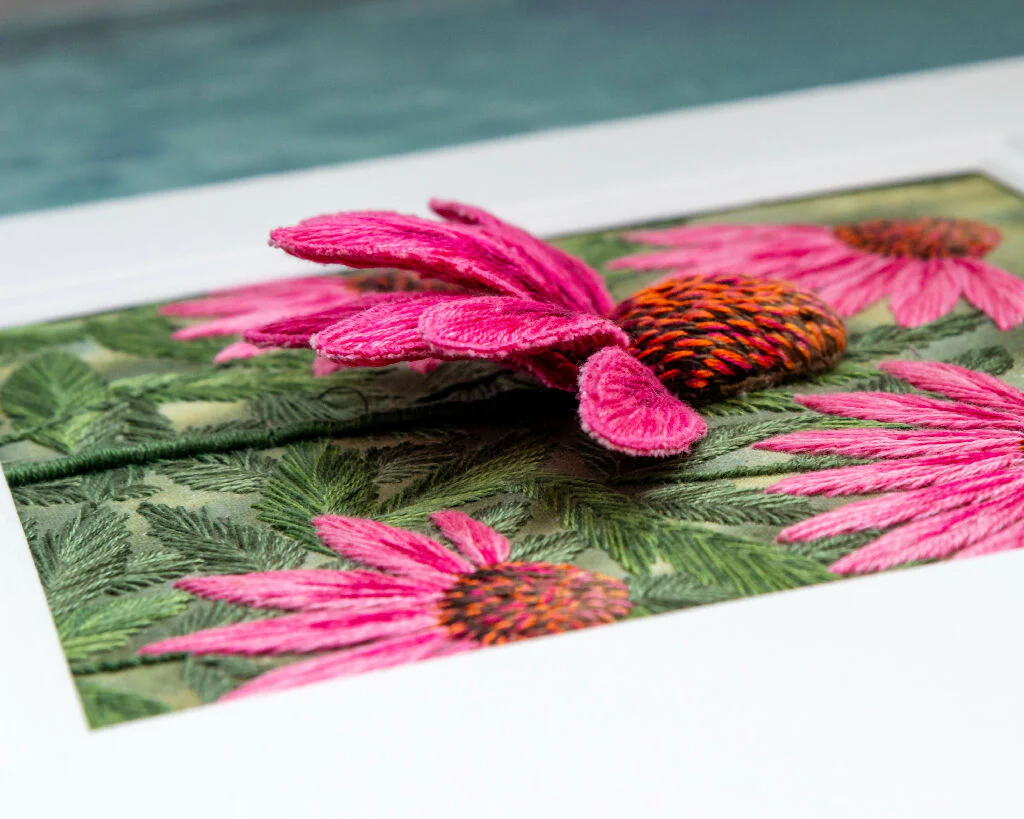 Echinacea Hand Embroidery Kit - Image 2