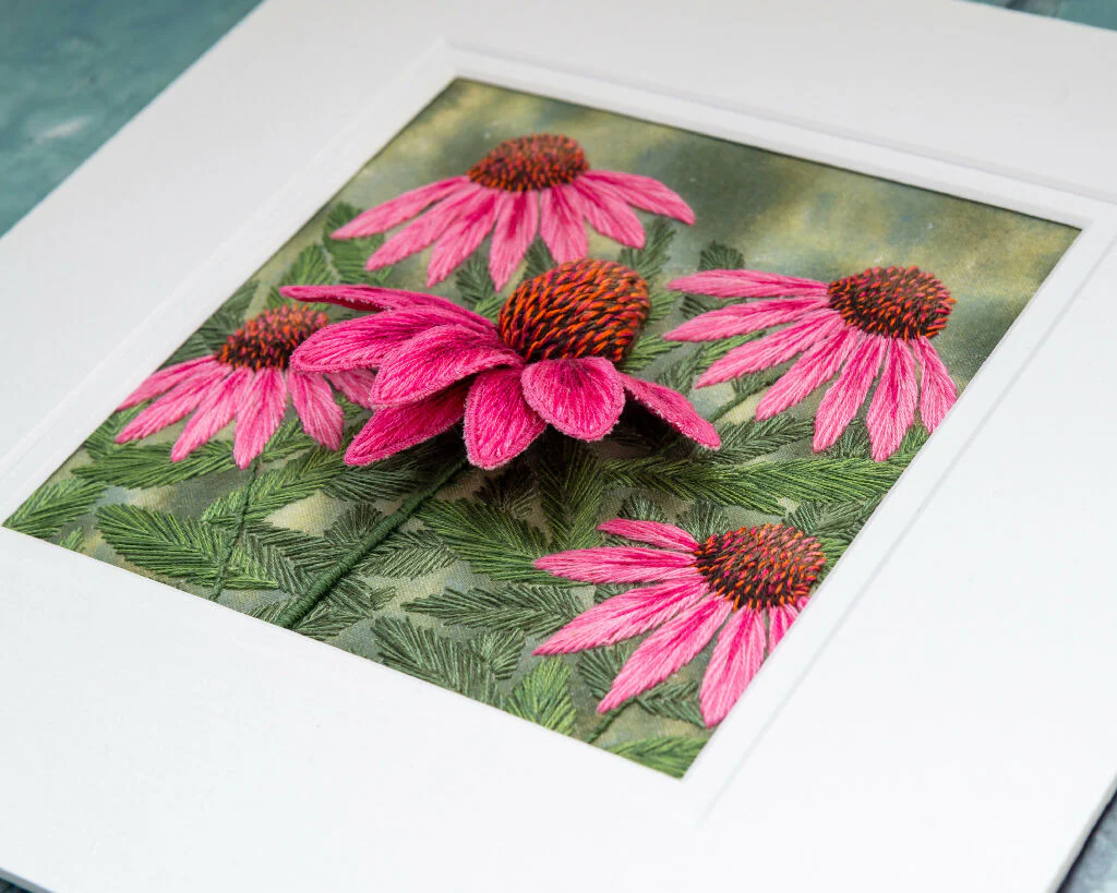 Echinacea Hand Embroidery Kit - Image 3