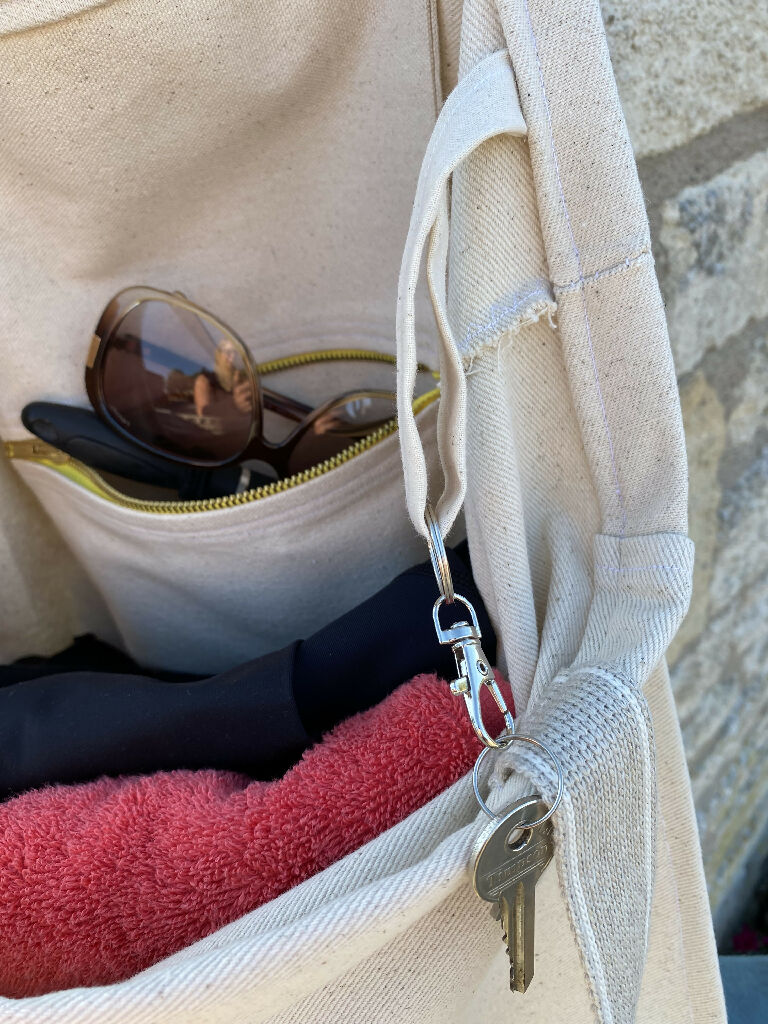 Eco-Friendly Handmade Yoga Bag – Organic Cotton Cream - Image 3