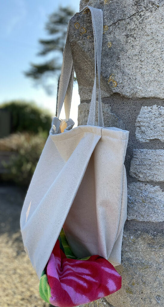 Eco-Friendly Handmade Yoga Bag – Organic Cotton Cream - Image 4