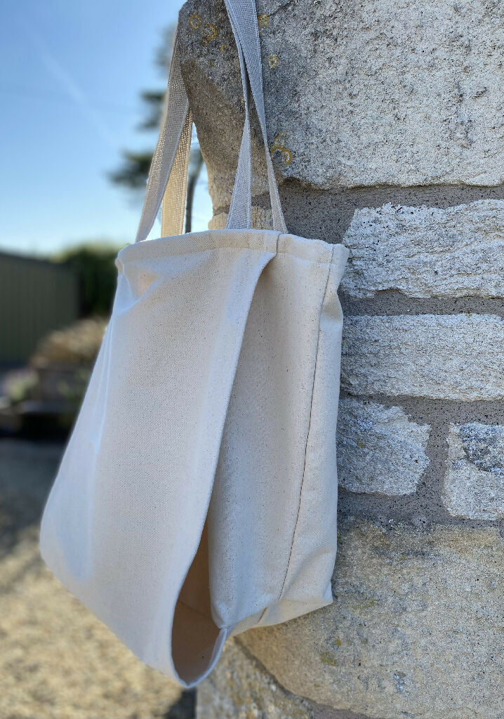 Eco-Friendly Handmade Yoga Bag – Organic Cotton Cream - Image 7
