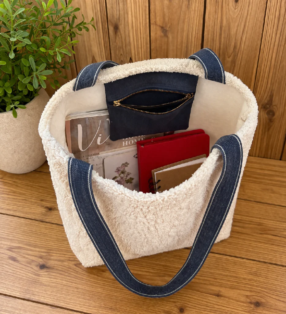Eco-Friendly White Sherpa Tote Bag – Handmade & Stylish - Image 2