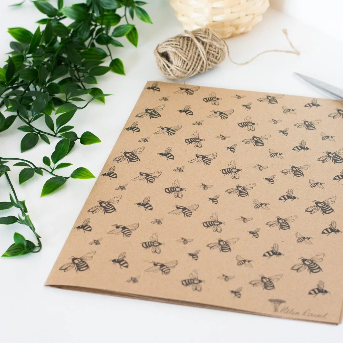 Eco Wrapping Paper With Bee Design - Image 3