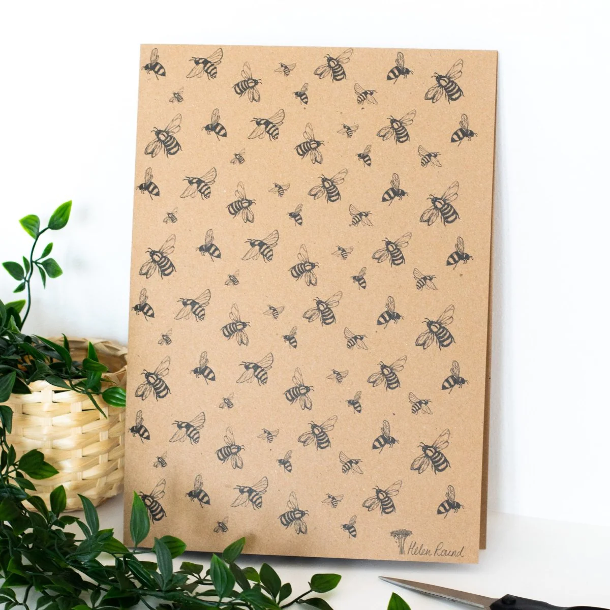 Eco Wrapping Paper With Bee Design - Image 4