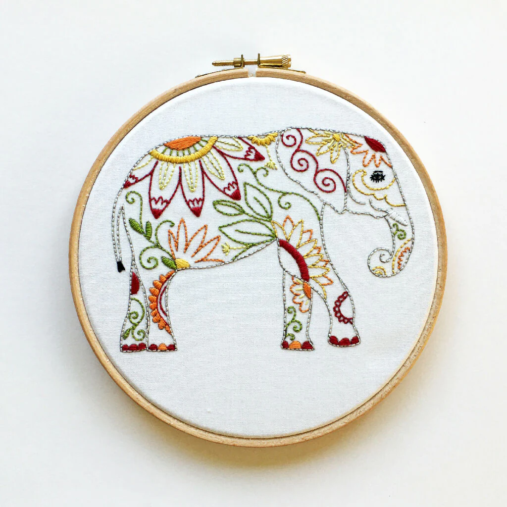 Elephant Embroidery Kit - Image 5