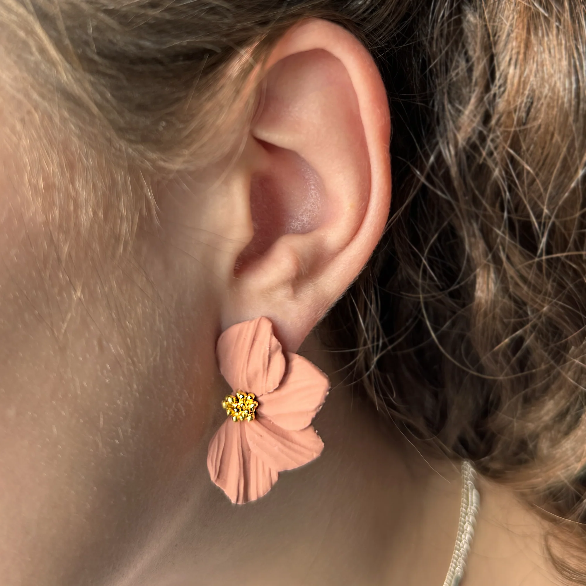 Ella Midi | Light Terracotta | Statement Earrings