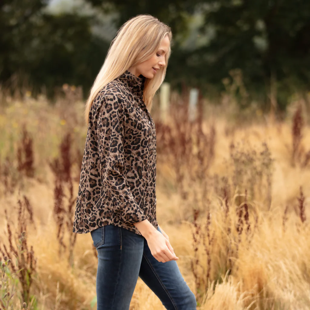Chelsea Shirt In Brown & Black Leopard - Image 2