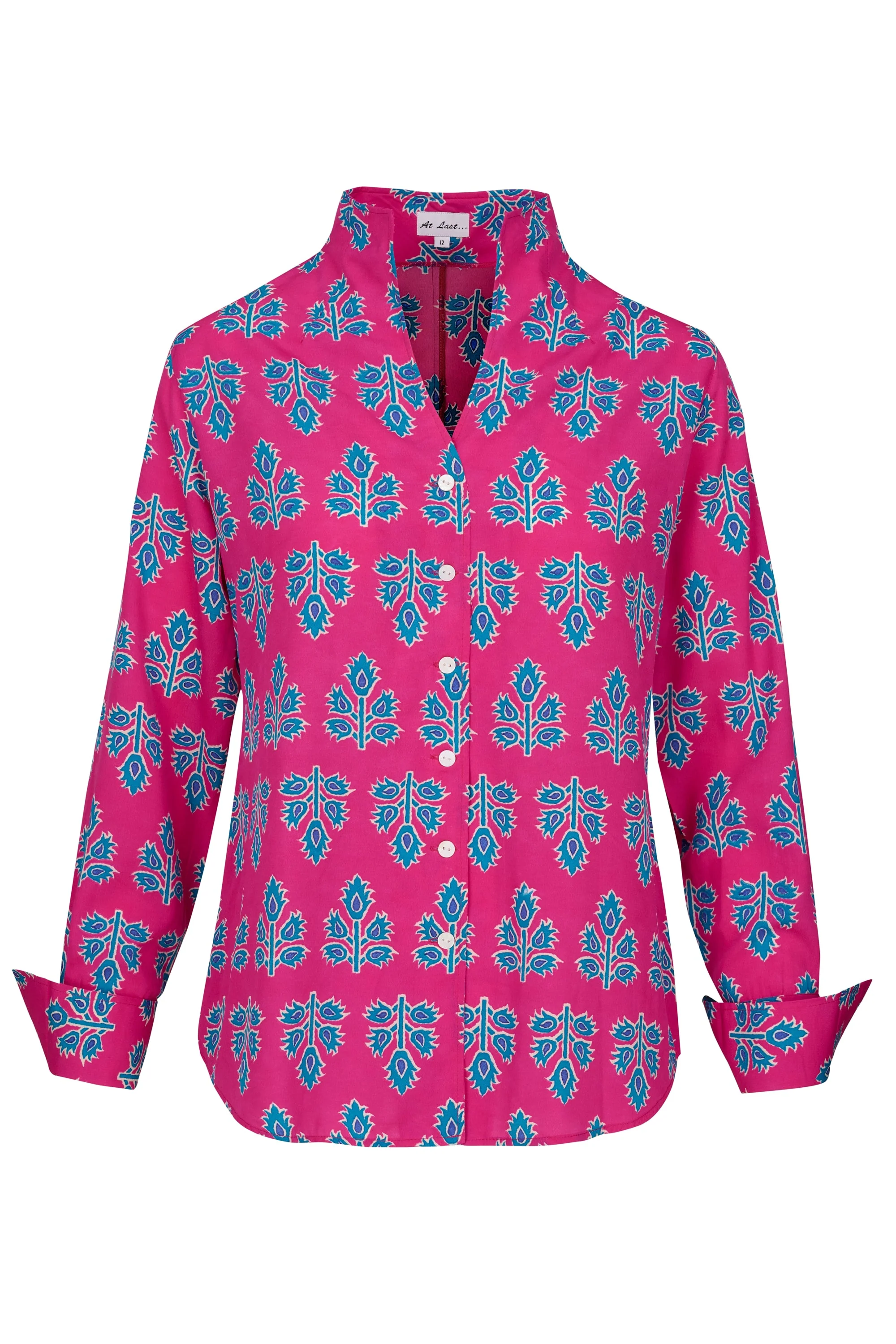 Chelsea Shirt In Pink & Blue Thistle - Image 2