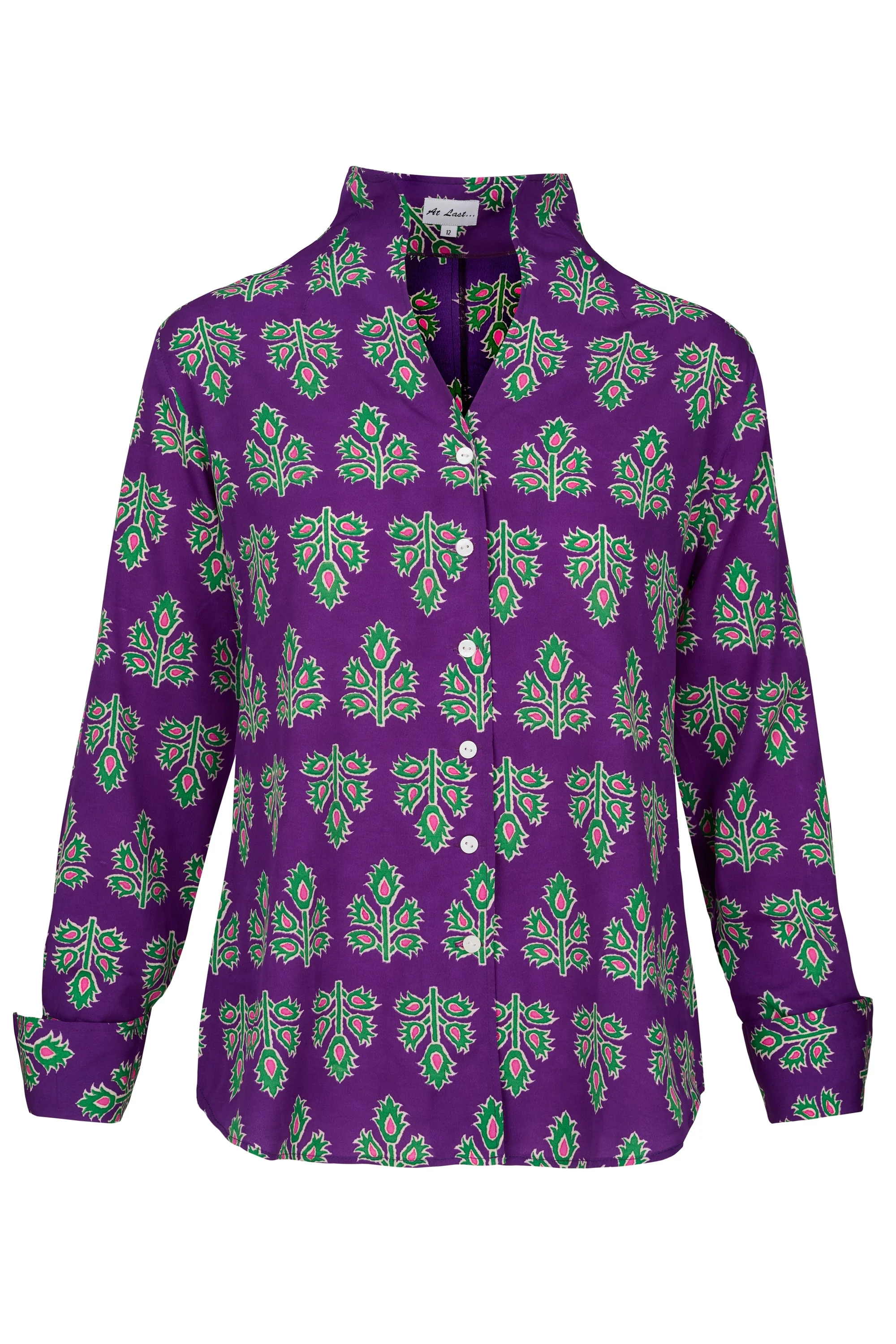 Chelsea Shirt In Violet & Green Thistle - Image 3
