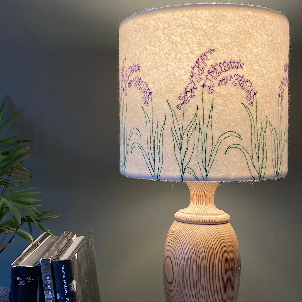 Embroidered Bluebell Lampshade - Image 2