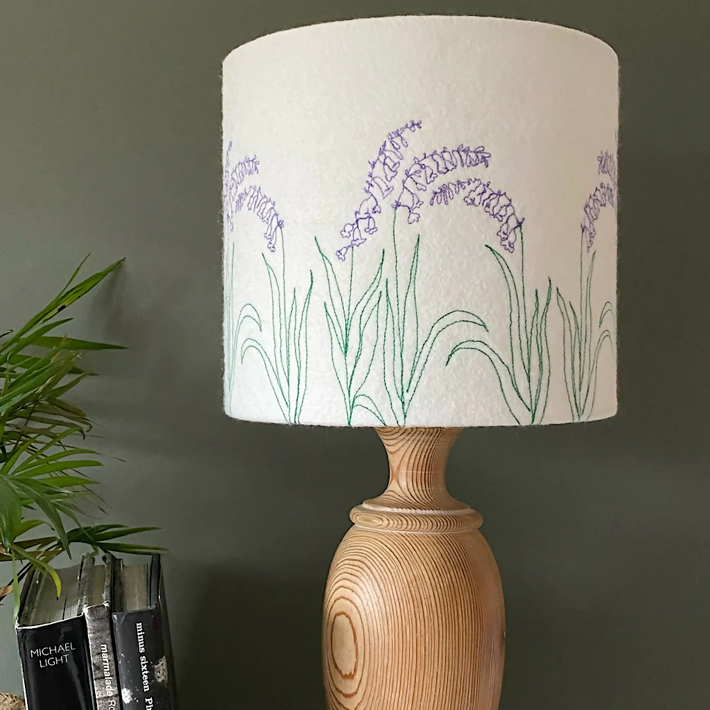 Embroidered Bluebell Lampshade - Image 3
