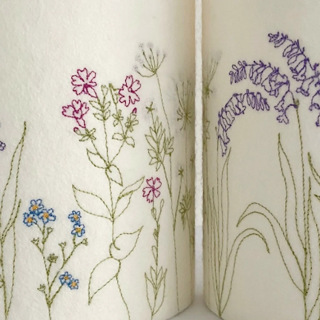 Embroidered Cornish Hedgerow Lampshade - Image 4