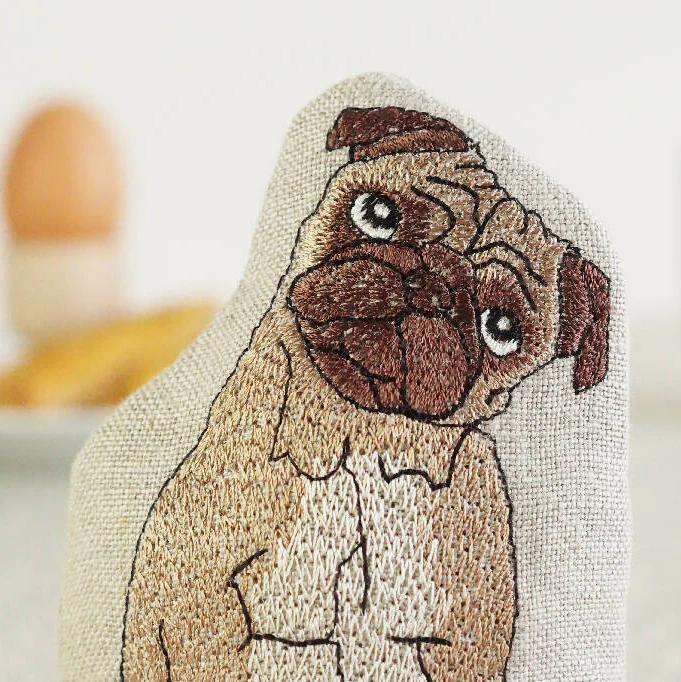 Embroidered Dog Egg Cosy - Twelve Breeds Available - Image 7