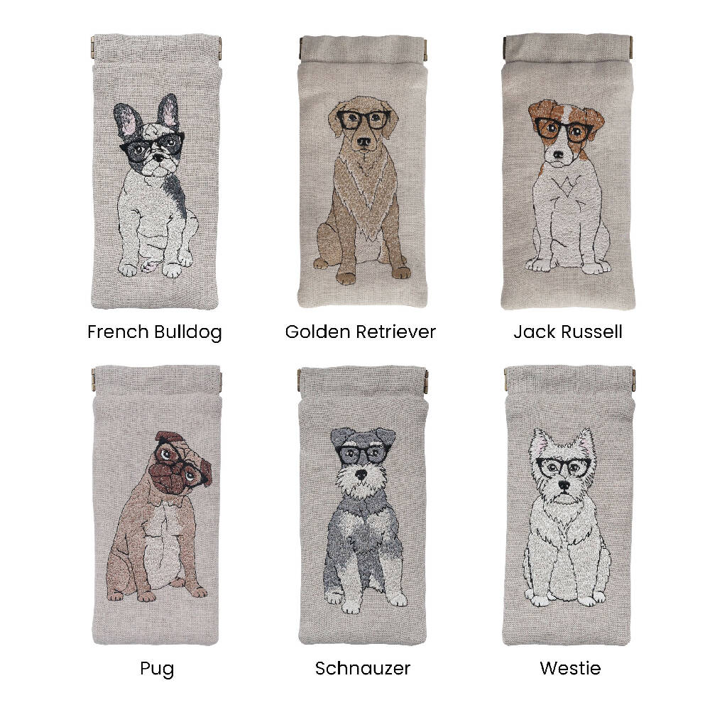 Embroidered Dog Glasses Case - Twelve Breeds Available - Image 10