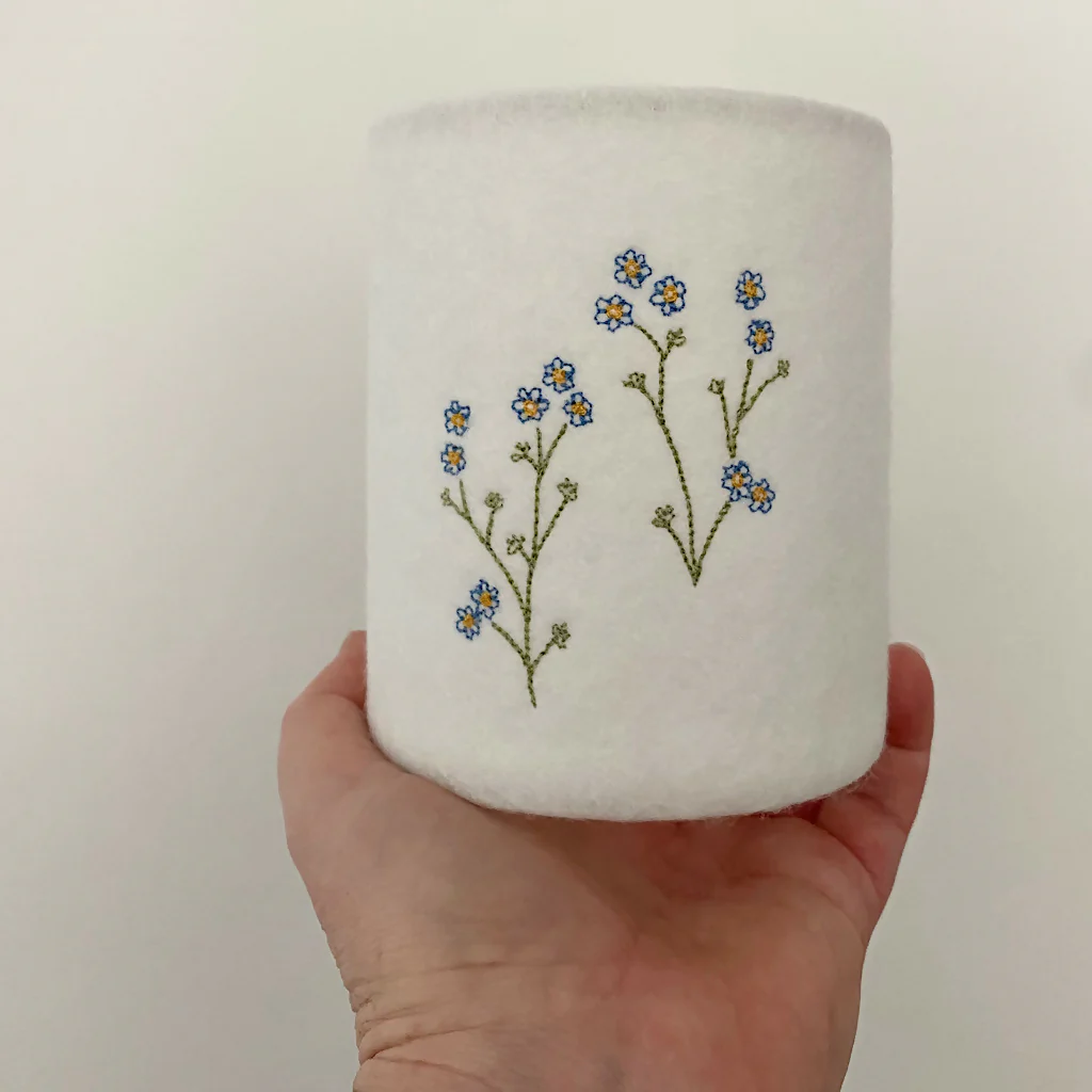 Embroidered Forget-me-not Lantern - Image 2