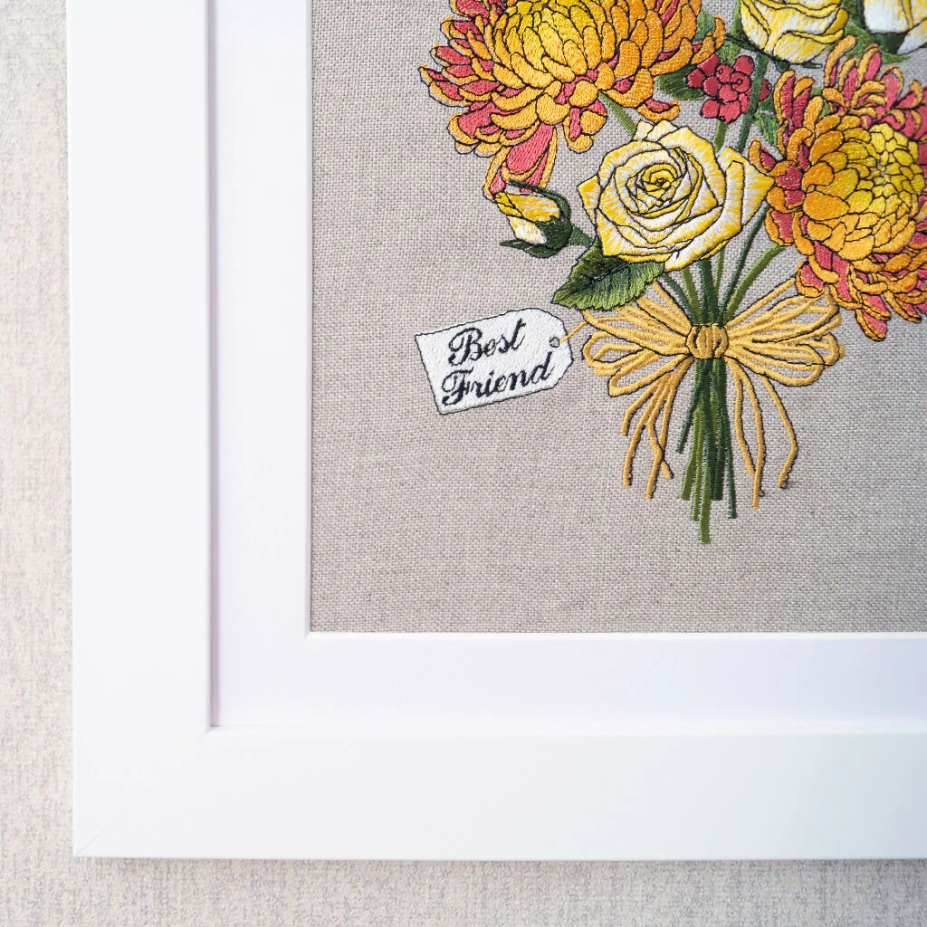 Embroidered Friend Bouquet Artwork - Image 3