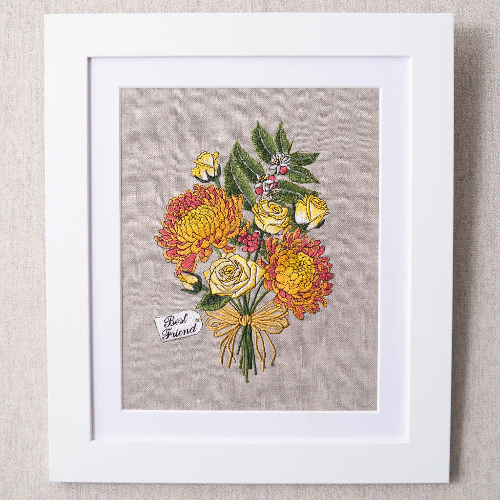 Embroidered Friend Bouquet Artwork - Image 4