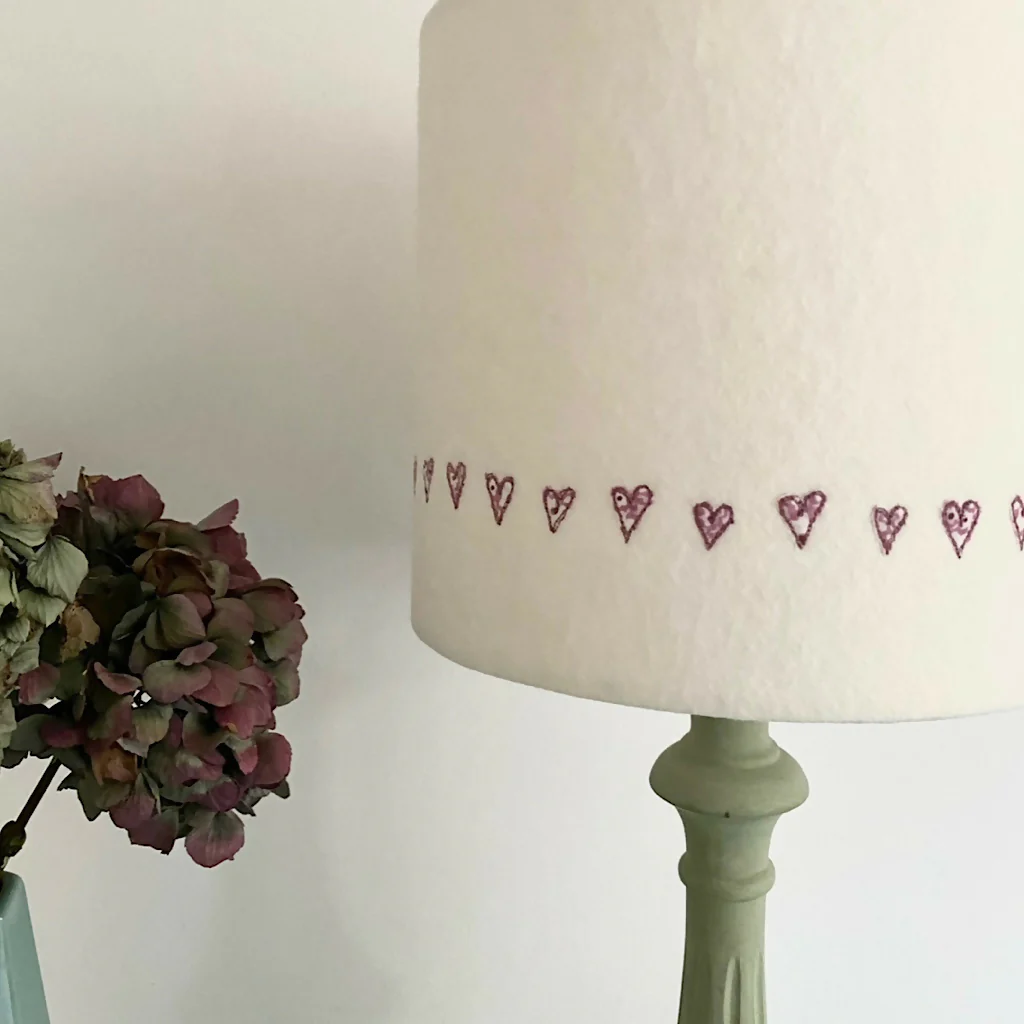 Embroidered Heart Liberty Print Lampshade - Image 2