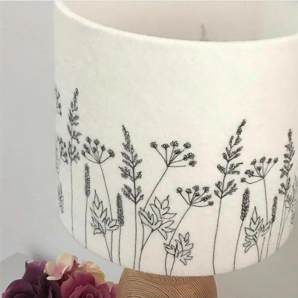 Embroidered Hedgerow Lampshade - Image 7