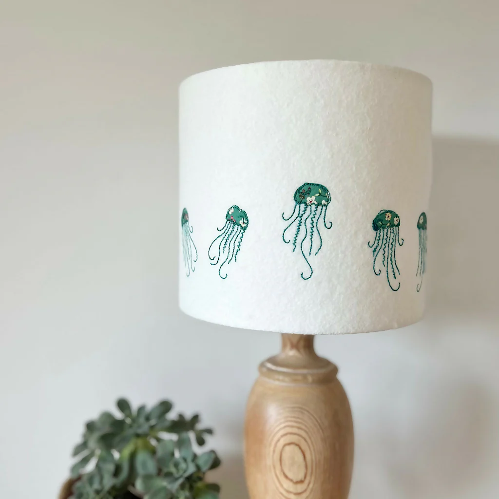 Embroidered Jellyfish Liberty Print Lampshade - Image 5