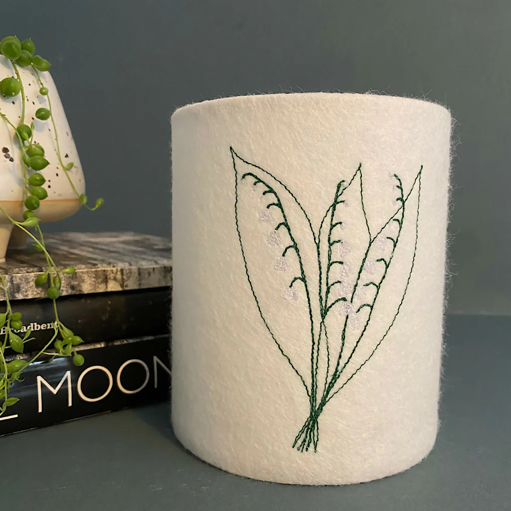 Embroidered Lily of the Valley Lantern - Image 4