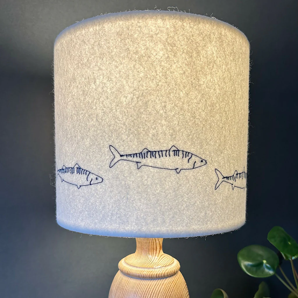 Embroidered Mackerel Lampshade - Image 4
