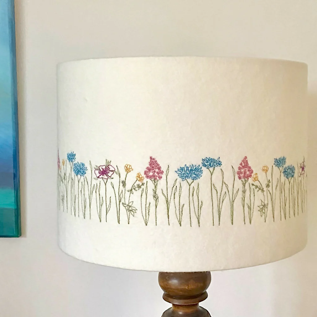 Embroidered Meadow Lampshade - Image 4