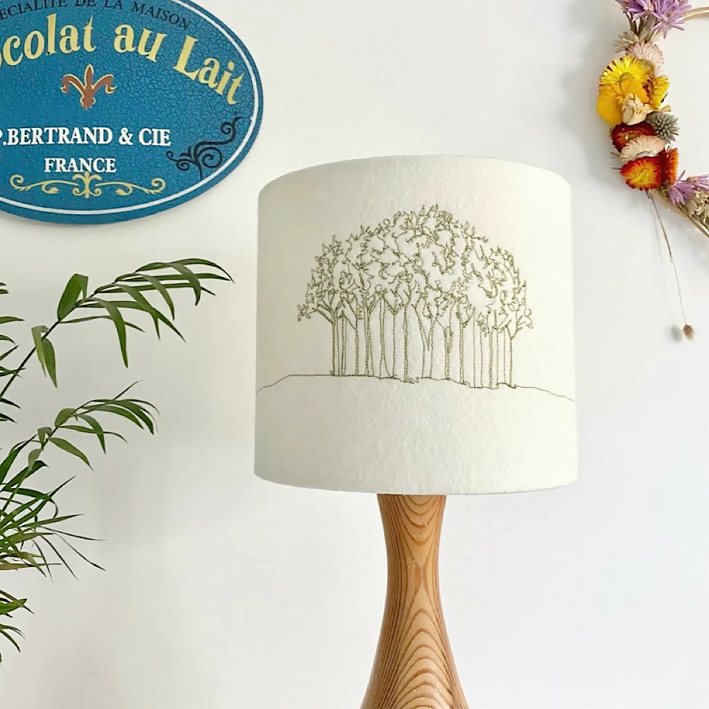 Embroidered Nearly There Trees Lampshade