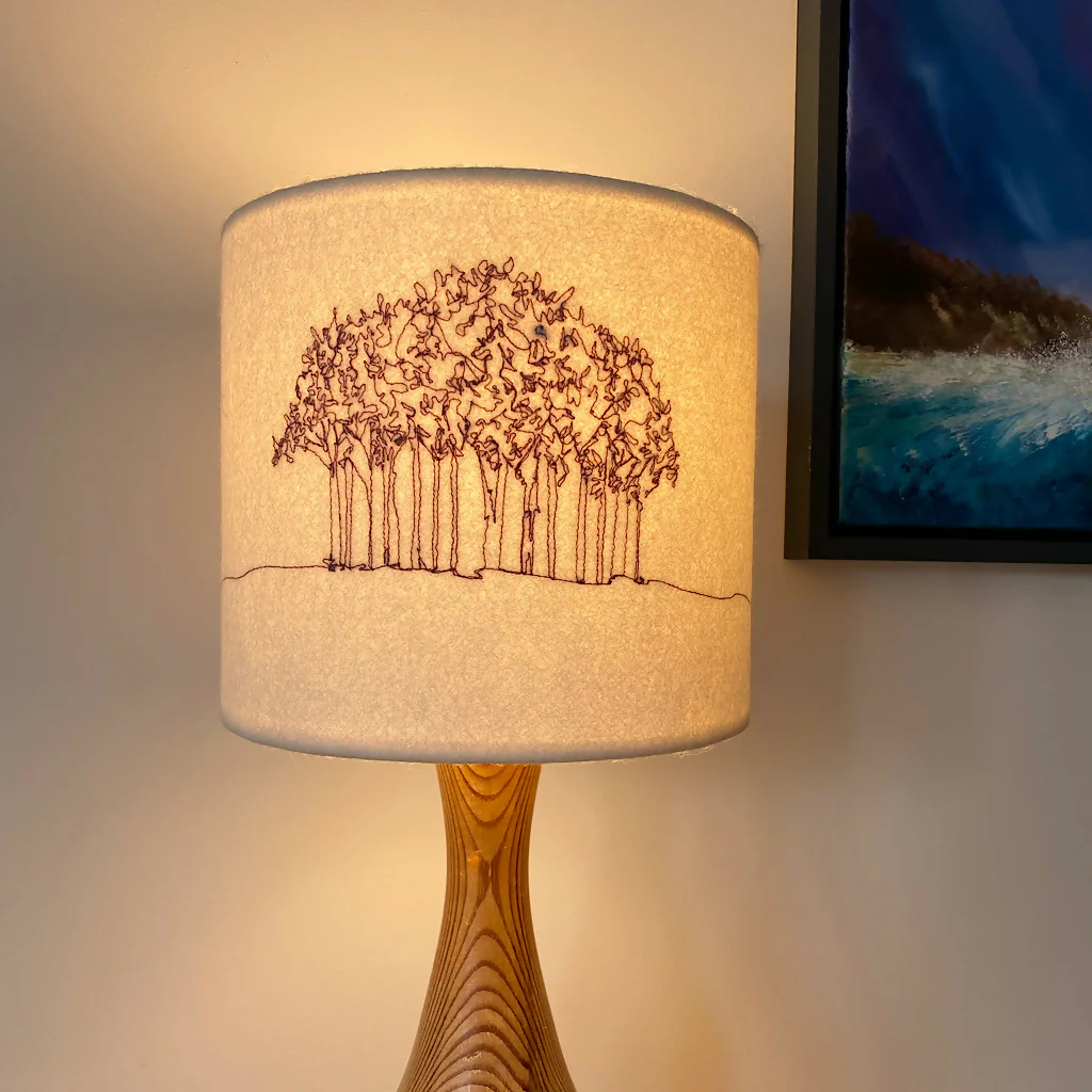 Embroidered Nearly There Trees Lampshade - Image 6