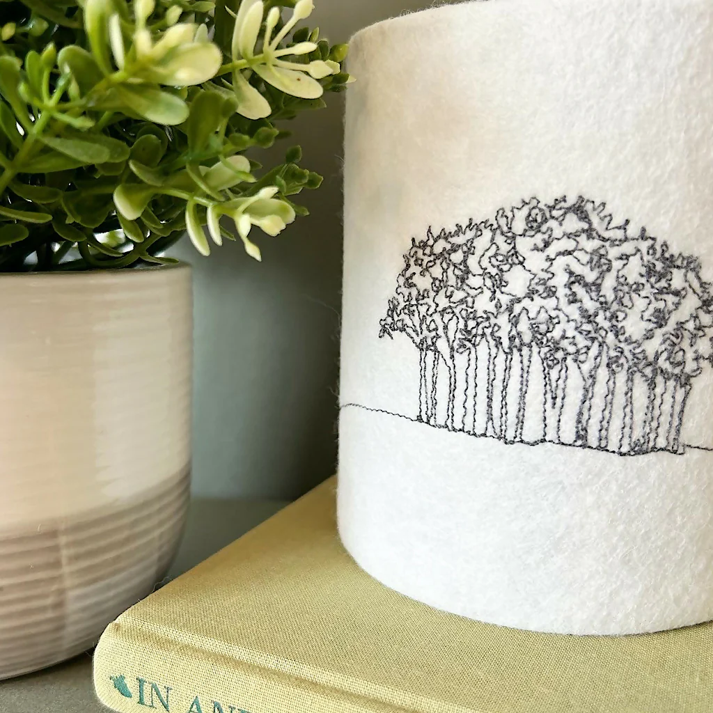 Embroidered Nearly There Trees Lantern - Image 2