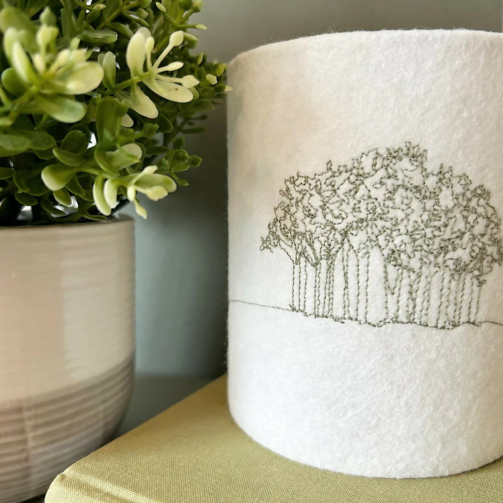 Embroidered Nearly There Trees Lantern - Image 3