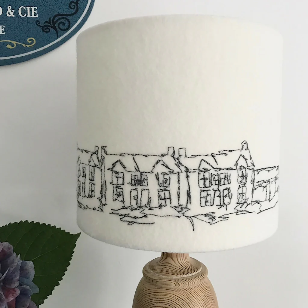 Embroidered Porthleven Lampshade - Image 4