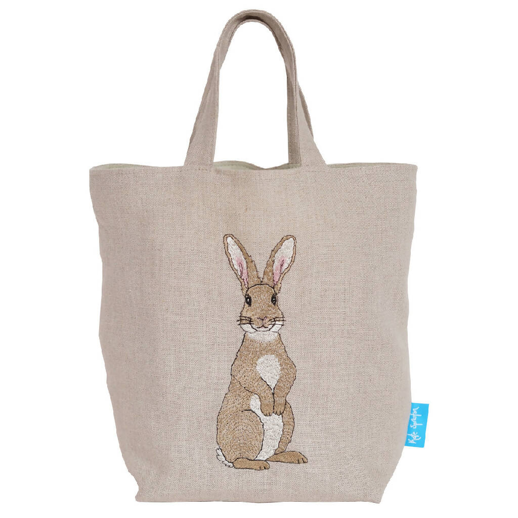 Embroidered Rabbit Easter Egg Hunting Bag - Image 3