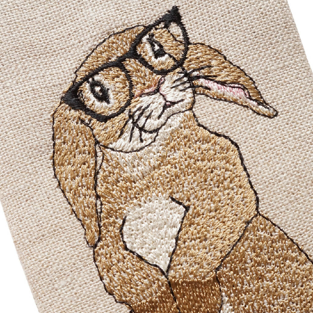 Embroidered Rabbit Glasses Case - Image 3