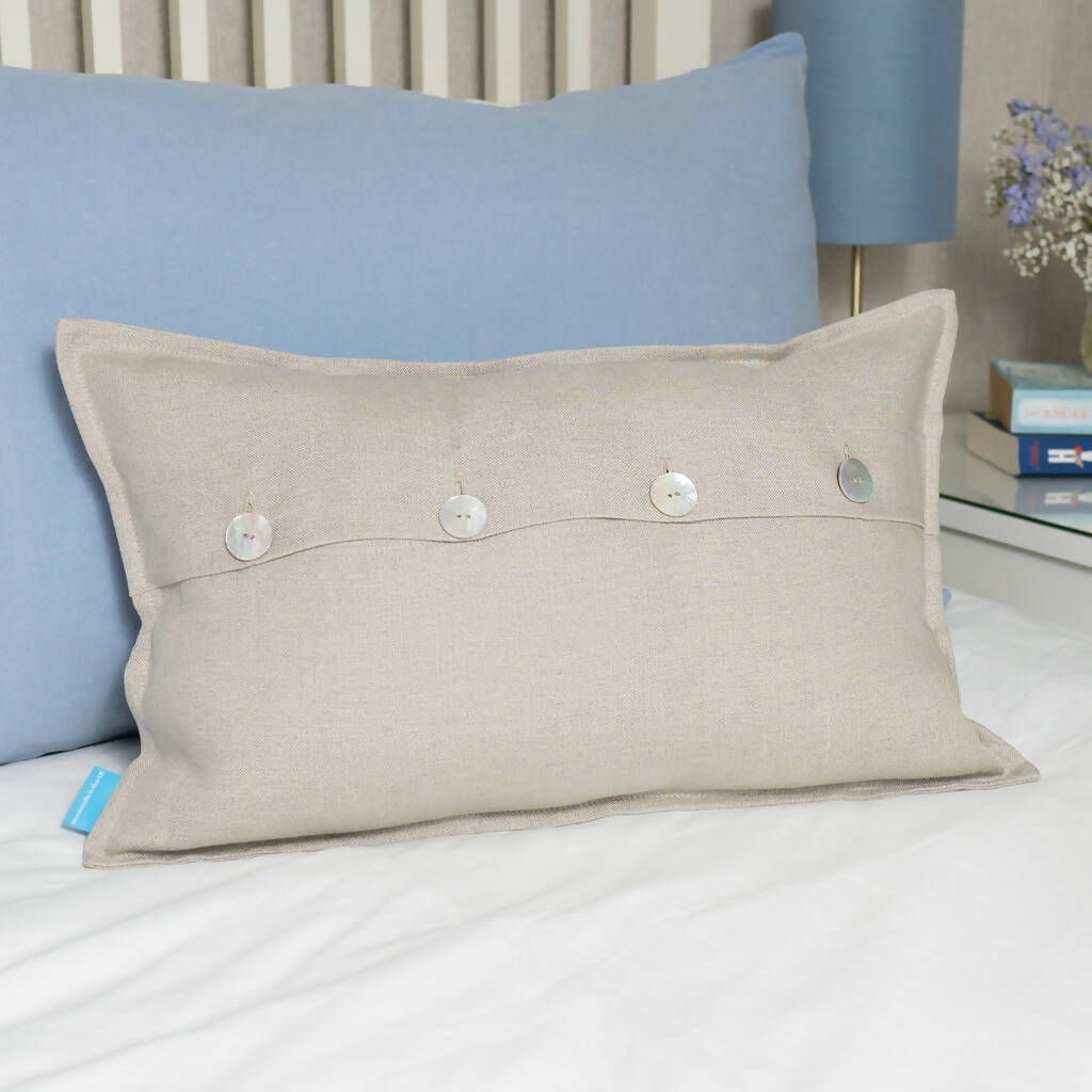 Embroidered Swan Family Cushion - Image 3
