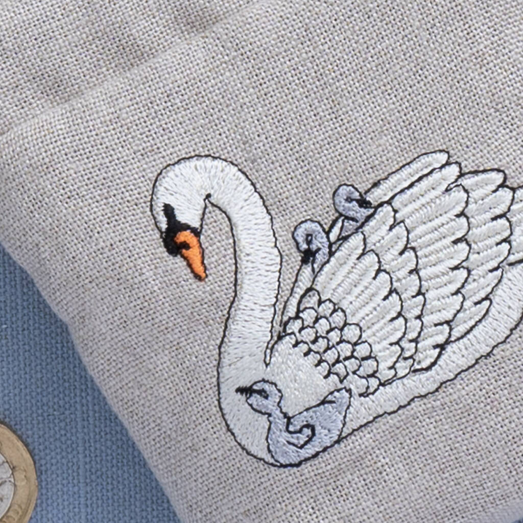 Embroidered Swan Snap Purse - Image 4