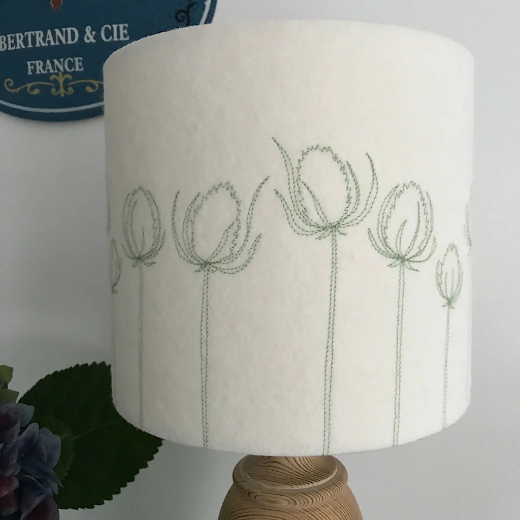Embroidered Teasel Lampshade - Image 4