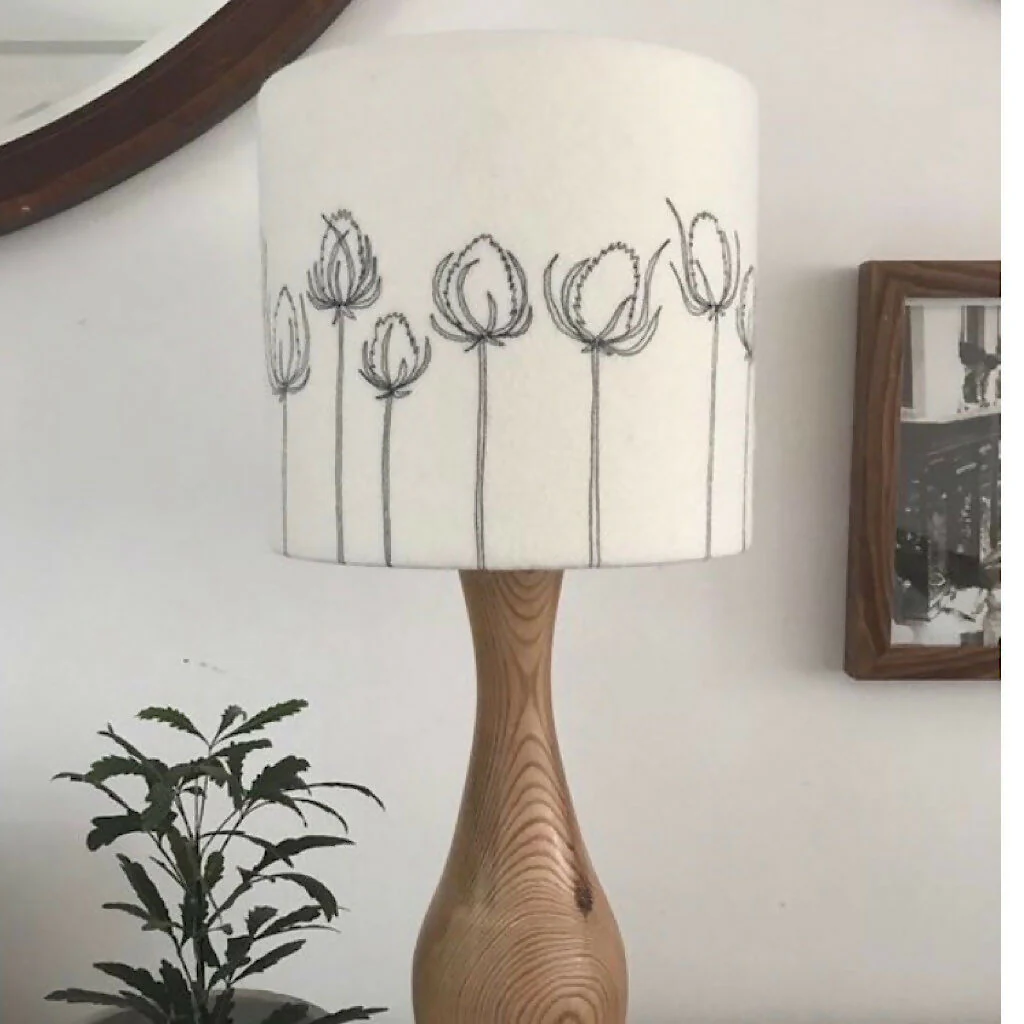 Embroidered Teasel Lampshade - Image 5