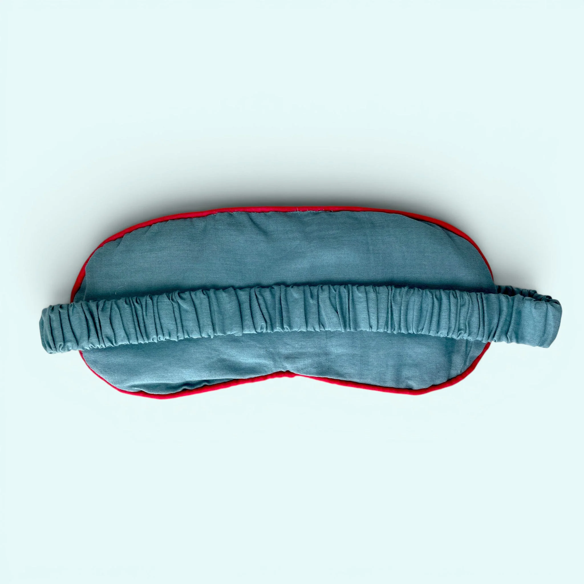 Embroidered Velvet and Cotton Eye Mask | Pink Sunflower - Image 5