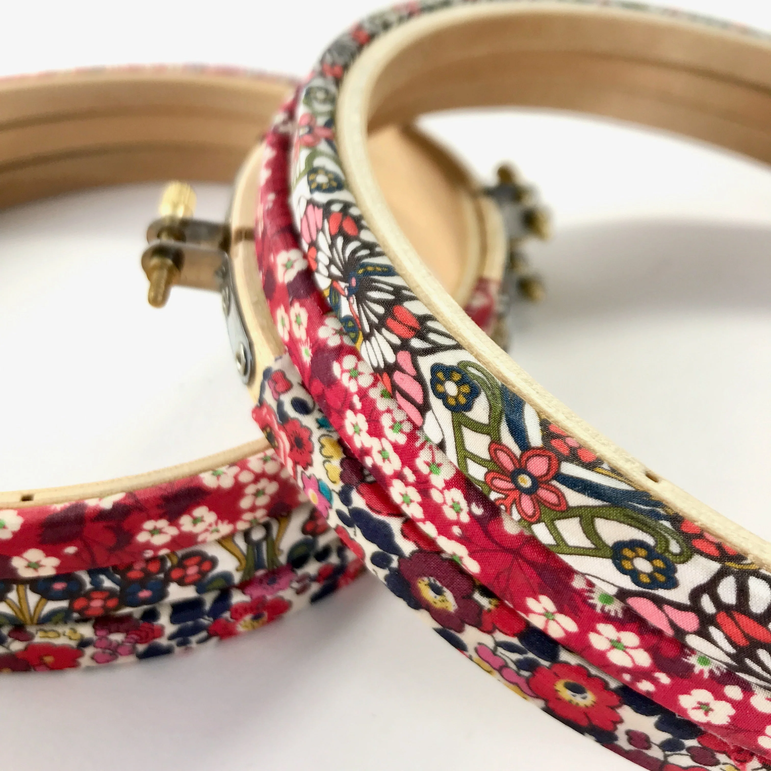 Embroidery Hoop Collection - Set of Three Deep Red Design - Image 10