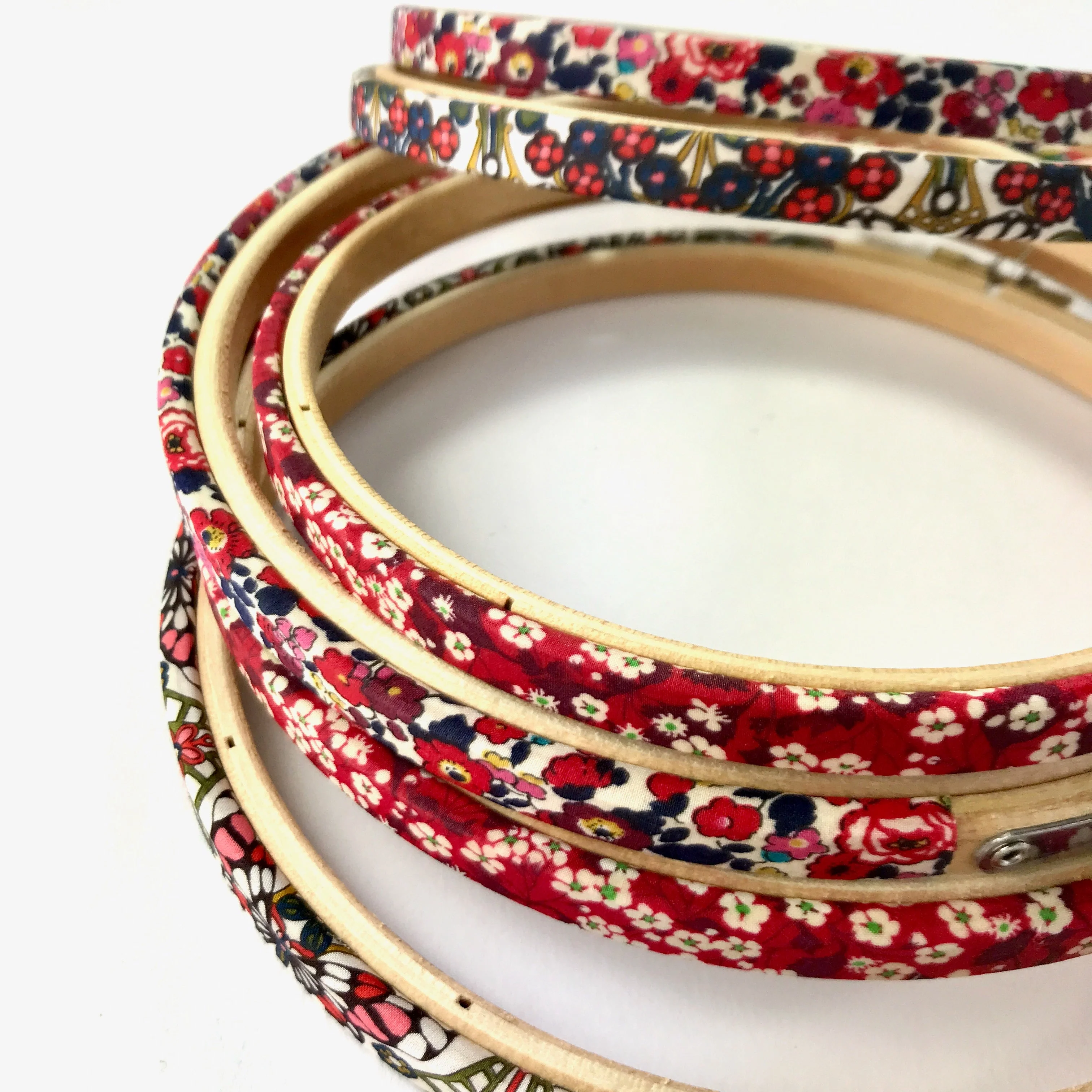 Embroidery Hoop Collection - Set of Three Deep Red Design - Image 11