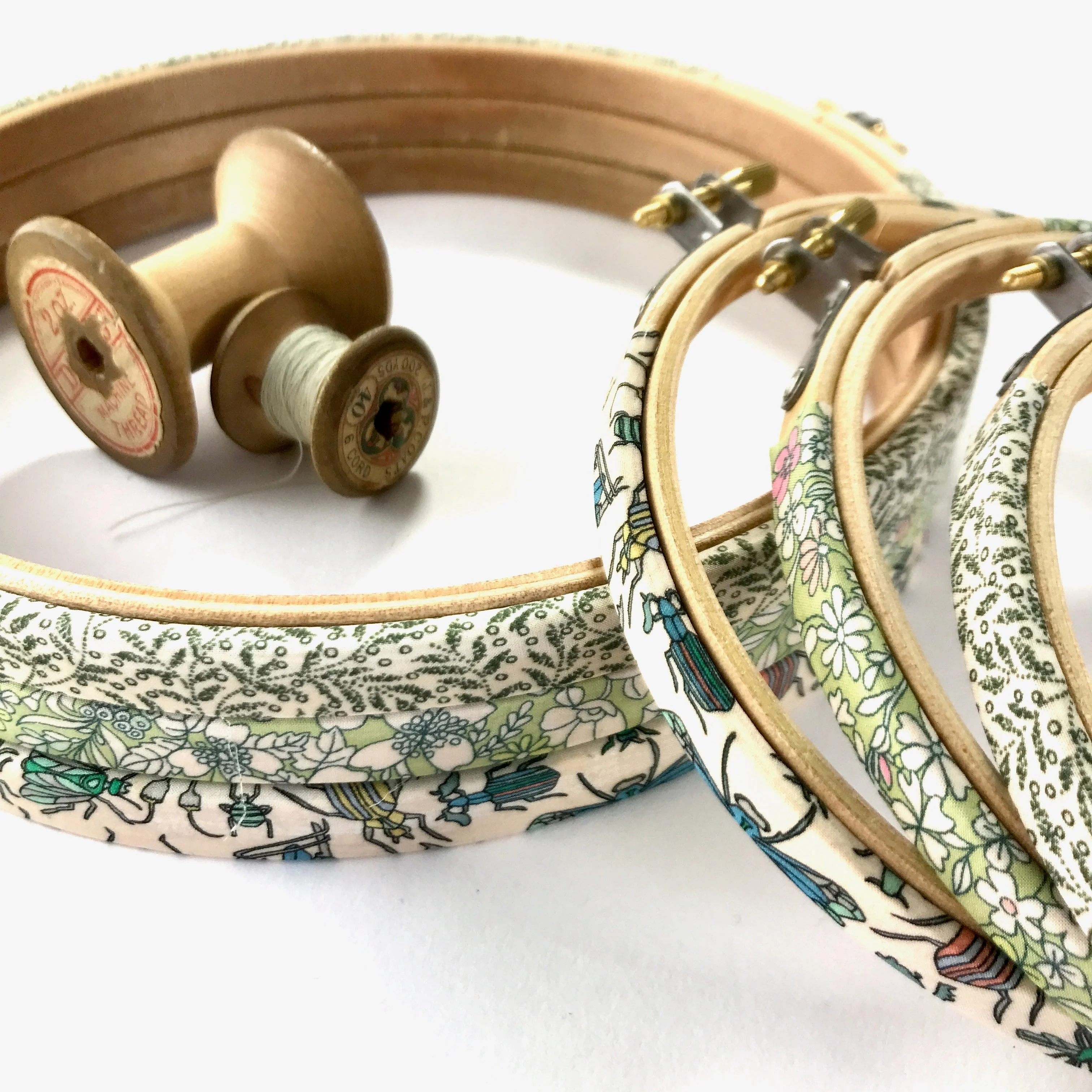 Embroidery Hoop Collection - Set of Three 'Garden Green' Collection