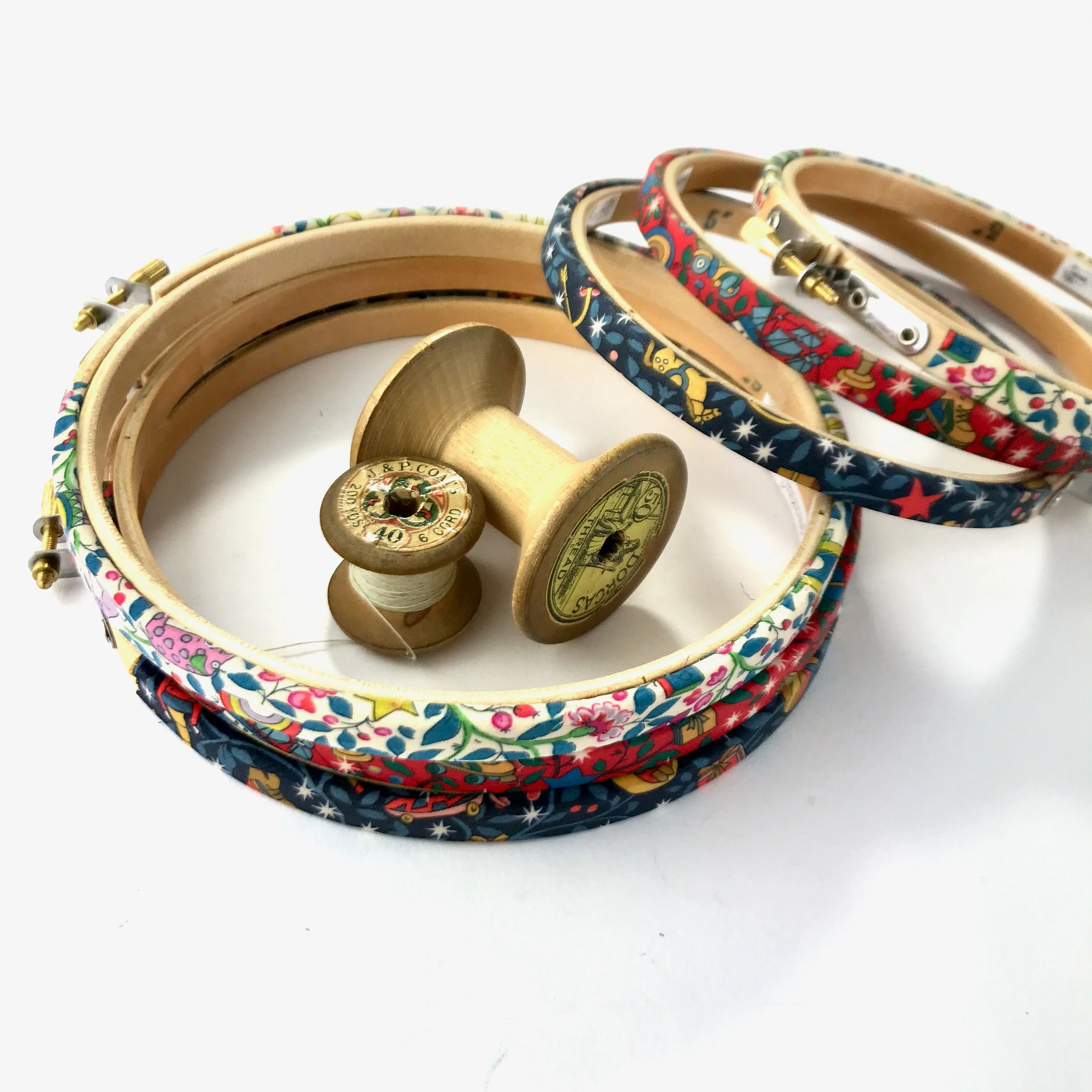 Embroidery Hoop Collection - Set of Three 'Toy Garden' Collection
