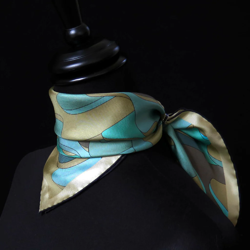 Hand Rolled Silk Scarf | Pure Silk Twill | Enceladus Dawn - Image 8