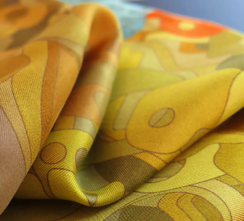 Hand Rolled Silk Square | Pure Silk Twill | Encryption