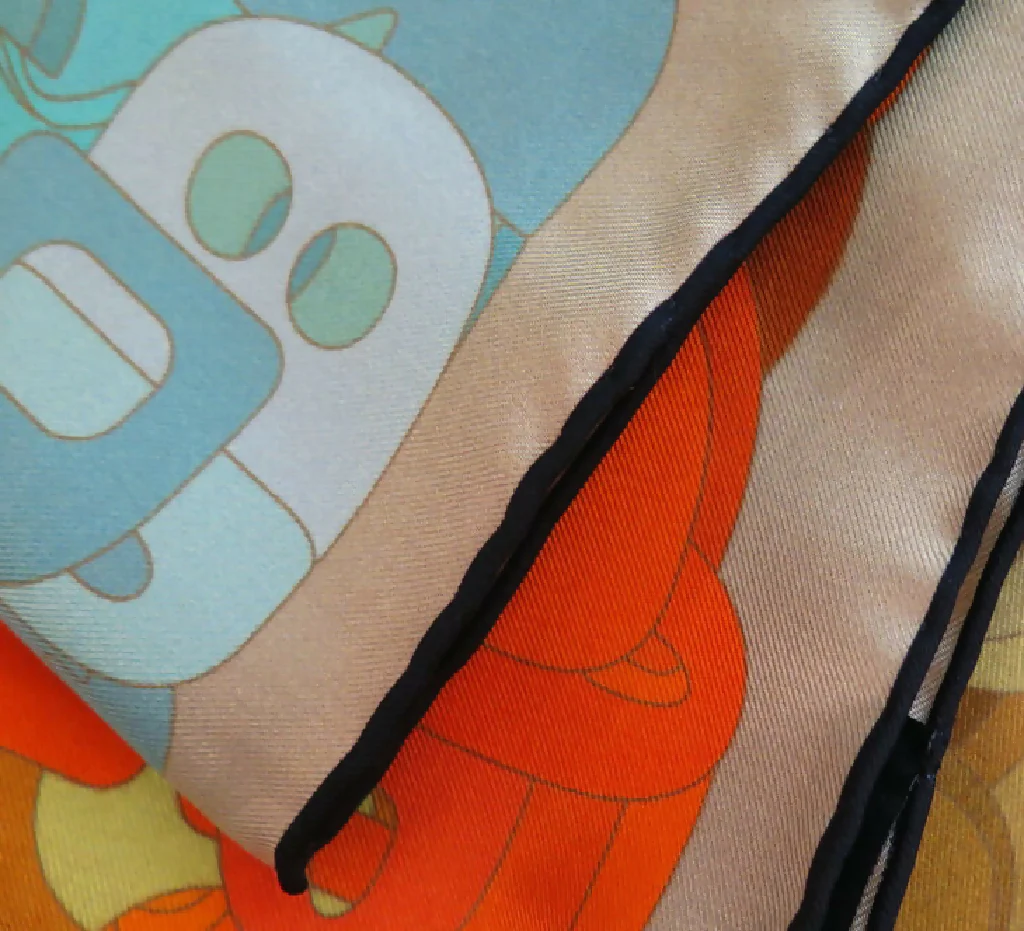 Hand Rolled Silk Square | Pure Silk Twill | Encryption - Image 2