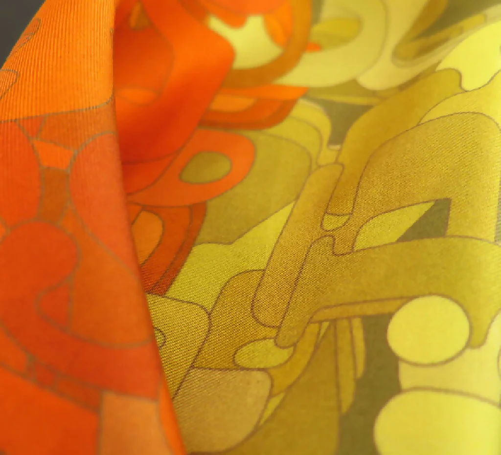 Hand Rolled Silk Square | Pure Silk Twill | Encryption - Image 4