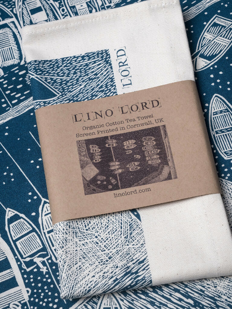 End Of The Day Portscatho Organic Cotton Tea Towel - Image 2