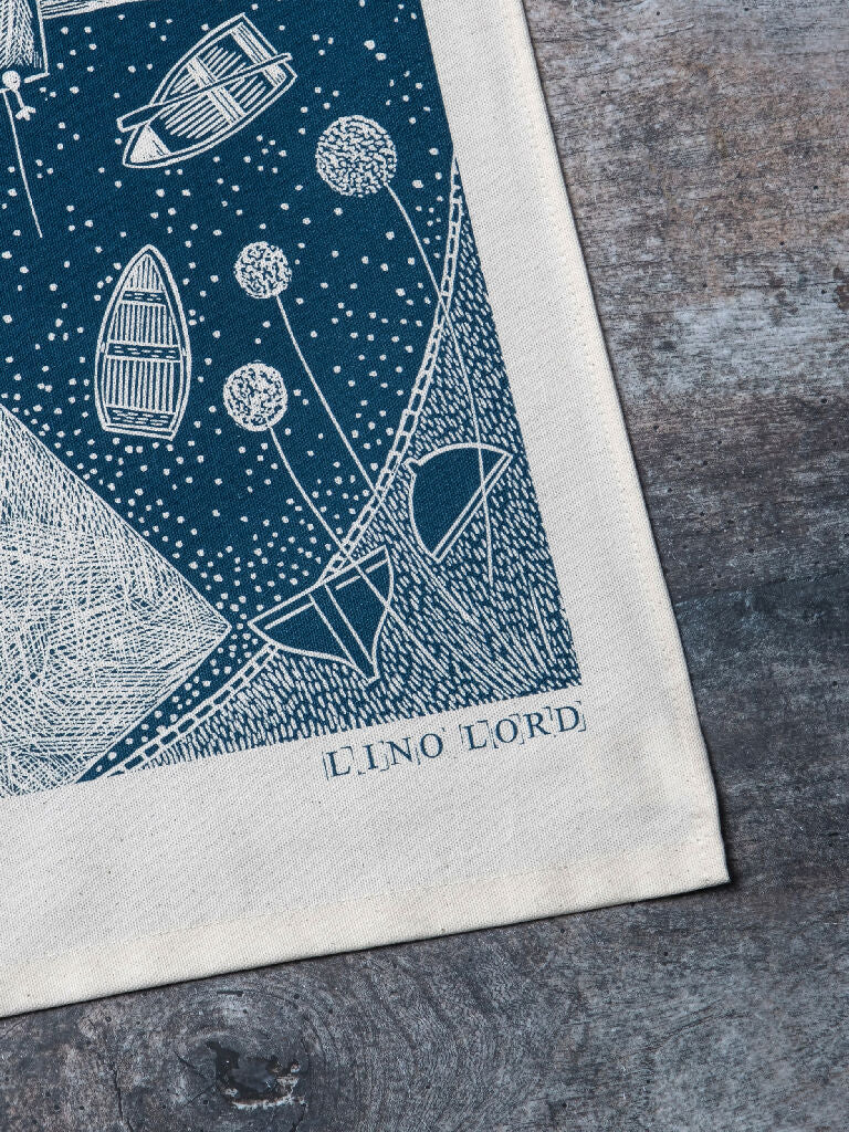 End Of The Day Portscatho Organic Cotton Tea Towel - Image 3
